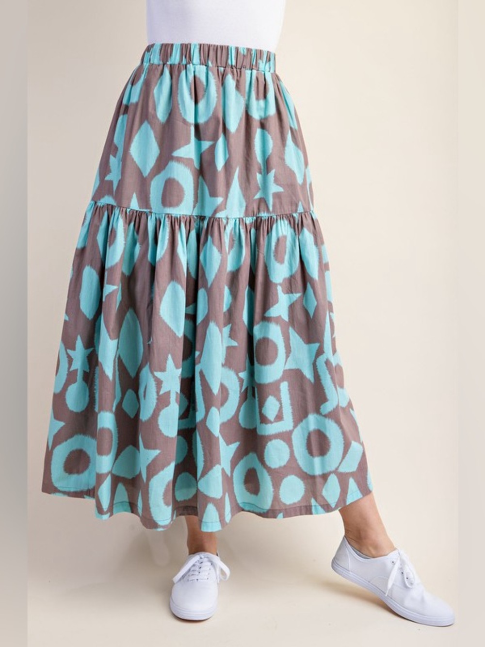 #170 New! Boho Maxi Cotton Tiered Skirt